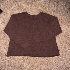 Old Navy Women’s Brown Waffle Top